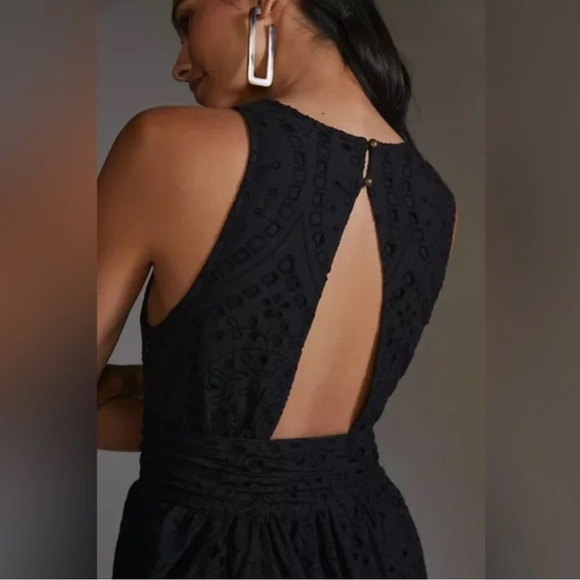 Anthropologie Black Eyelet Dress Plus Size 26W - Picture 4 of 10